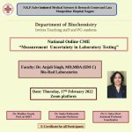 National Online CME “Measurement Uncertainty in Laboratory testing”