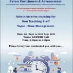 Administrative training program for Non-teaching Staff